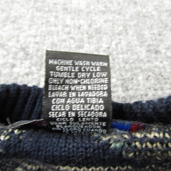 VTG Jantzen Sweater Vest XL Blue Button Up 3D Knit‎ Grandpa Dad Academia Preppy - Picture 9 of 10